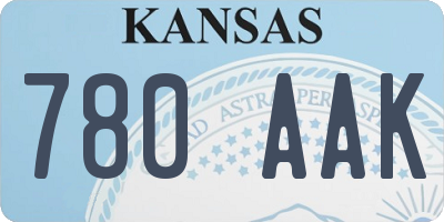 KS license plate 780AAK