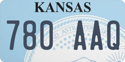 KS license plate 780AAQ