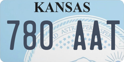KS license plate 780AAT