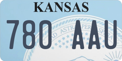 KS license plate 780AAU