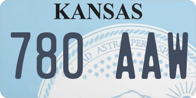 KS license plate 780AAW