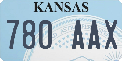 KS license plate 780AAX