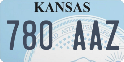 KS license plate 780AAZ