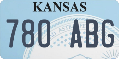 KS license plate 780ABG