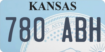 KS license plate 780ABH