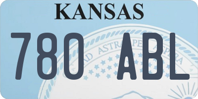 KS license plate 780ABL