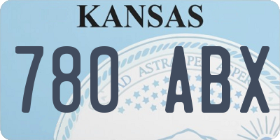 KS license plate 780ABX