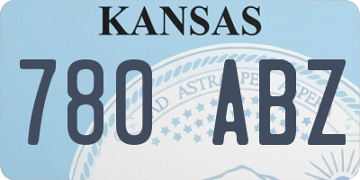 KS license plate 780ABZ