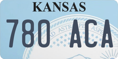 KS license plate 780ACA