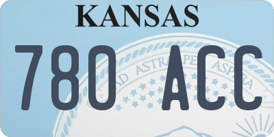 KS license plate 780ACC