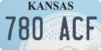 KS license plate 780ACF