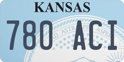 KS license plate 780ACI