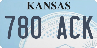 KS license plate 780ACK