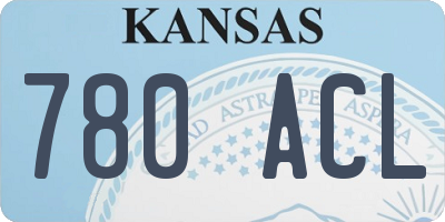 KS license plate 780ACL