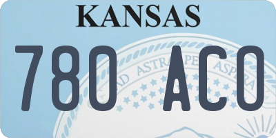 KS license plate 780ACO