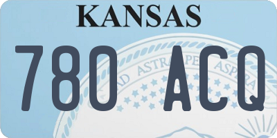 KS license plate 780ACQ