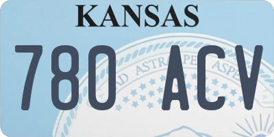 KS license plate 780ACV