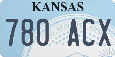 KS license plate 780ACX