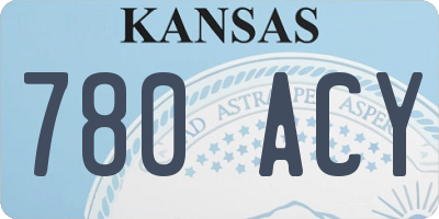 KS license plate 780ACY