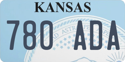 KS license plate 780ADA