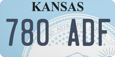 KS license plate 780ADF