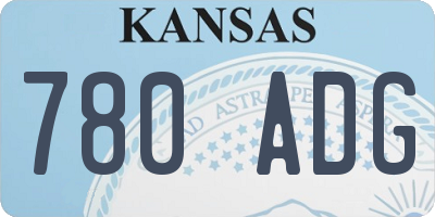 KS license plate 780ADG