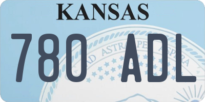 KS license plate 780ADL