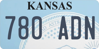 KS license plate 780ADN