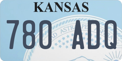 KS license plate 780ADQ