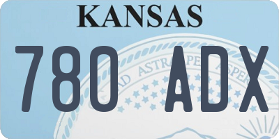 KS license plate 780ADX