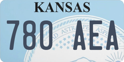 KS license plate 780AEA