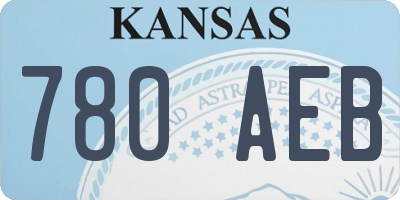 KS license plate 780AEB