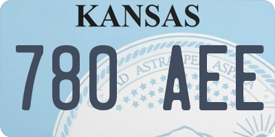 KS license plate 780AEE
