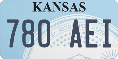 KS license plate 780AEI