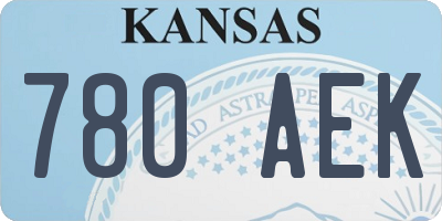 KS license plate 780AEK