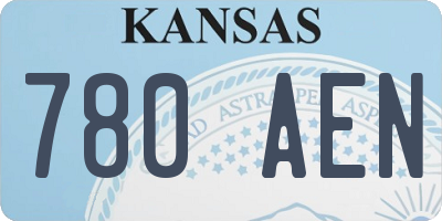 KS license plate 780AEN
