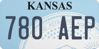 KS license plate 780AEP