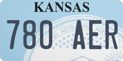 KS license plate 780AER