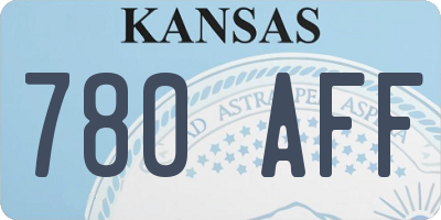 KS license plate 780AFF