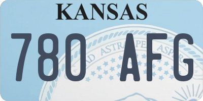 KS license plate 780AFG