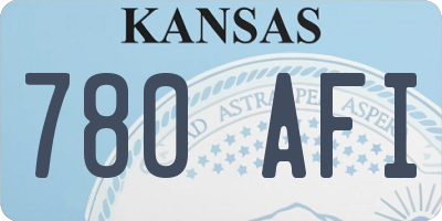 KS license plate 780AFI