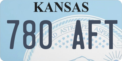 KS license plate 780AFT