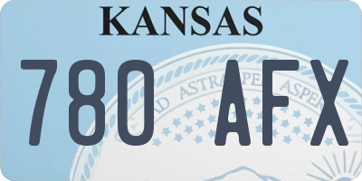 KS license plate 780AFX