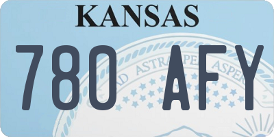 KS license plate 780AFY