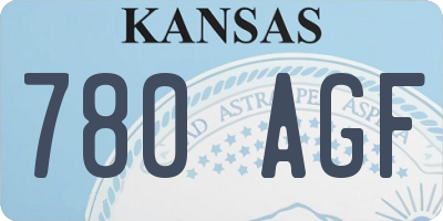 KS license plate 780AGF