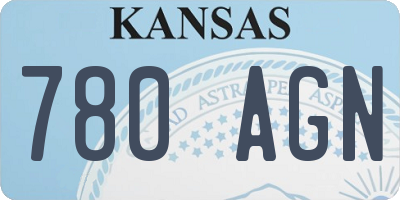 KS license plate 780AGN