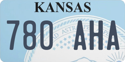 KS license plate 780AHA