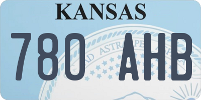 KS license plate 780AHB