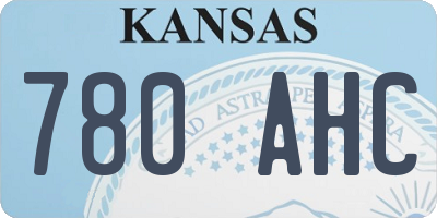KS license plate 780AHC