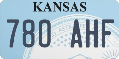 KS license plate 780AHF